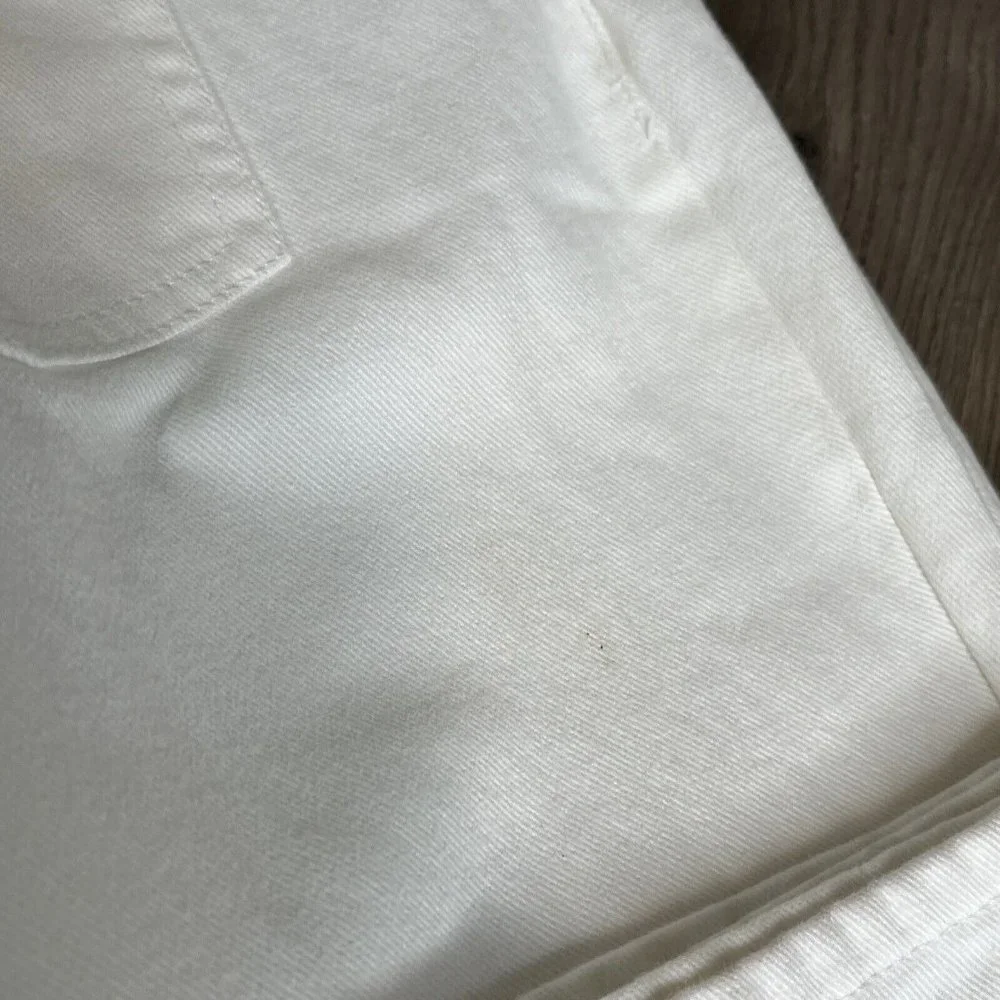 Anne Klein Jeans Womens 14 White 5 Pocket Jeans Embroidery detail at Hem - Picture 13 of 14